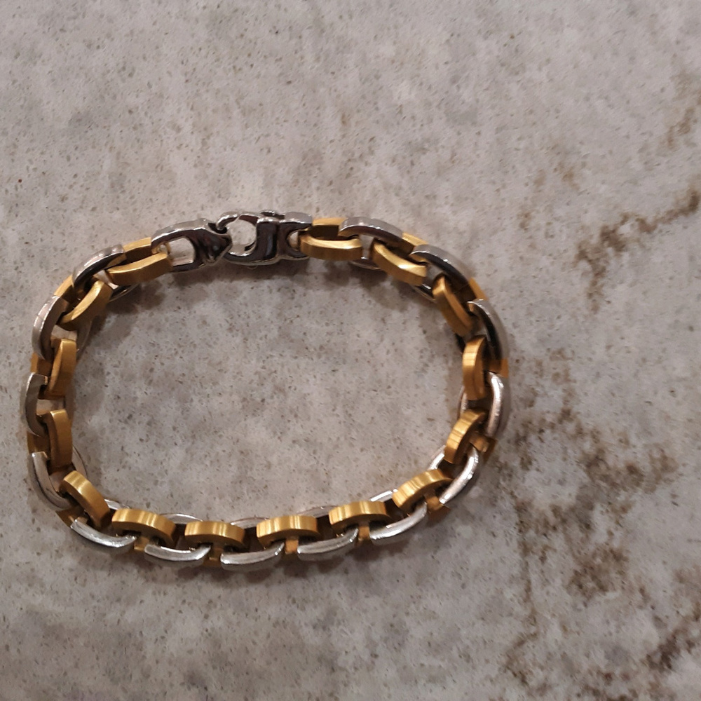 Men's Two Tone Stainless Steel Horseshoe Chain